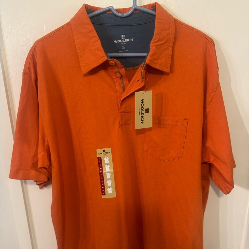 Woolrich Men’s XL Orange Polo New With Tags